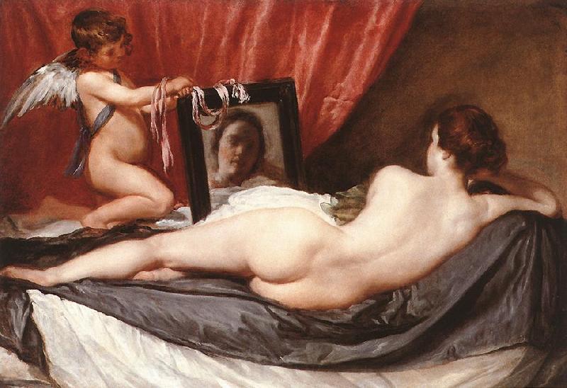 VELAZQUEZ, Diego Rodriguez de Silva y Venus at her Mirror (The Rokeby Venus) g Spain oil painting art